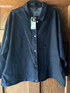 Eileen Fisher Navy Blue Oversized Jacket
